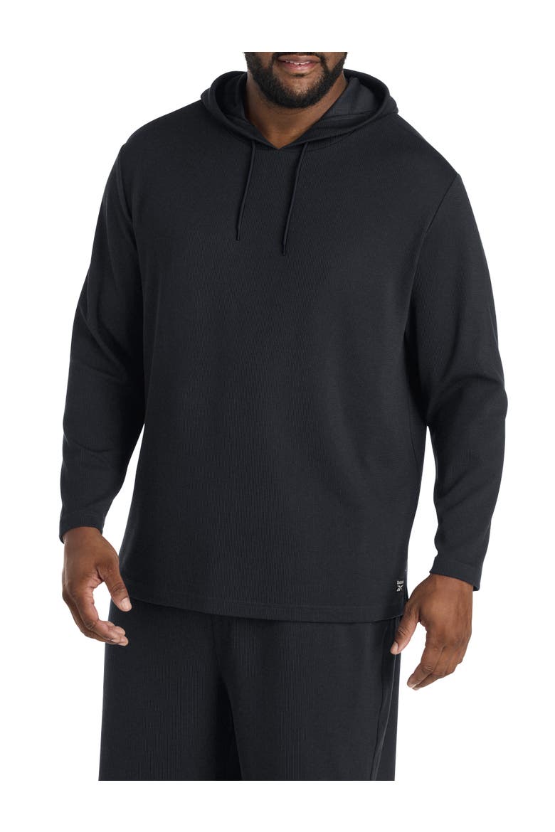 Big & Tall Everywhere Performance Textured Hoodie, Main, color, BLACK