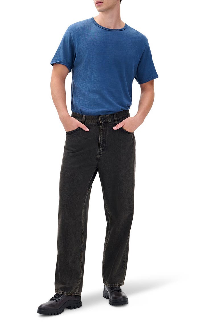 rbBAGGY Authentic Rigid Jeans, Alternate, color, BLACK