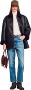 SANDRO Aviator shearling coat