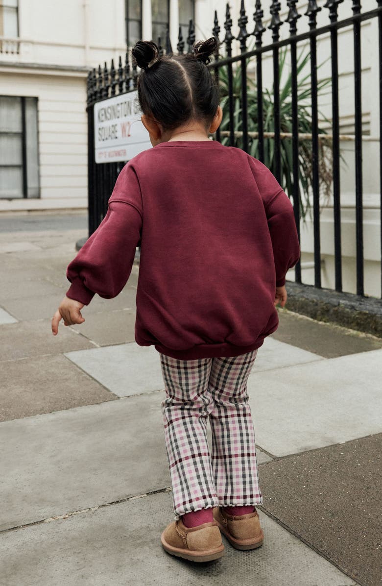 NEXT Kids' Holiday Appliqué Graphic Sweatshirt & Flare Leggings Set, Alternate, color, Burgundy