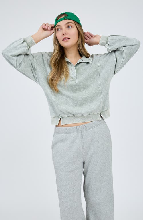 BLU PEPPER BLU PEPPER WASHED HALF SNAP SWEATSHIRT
