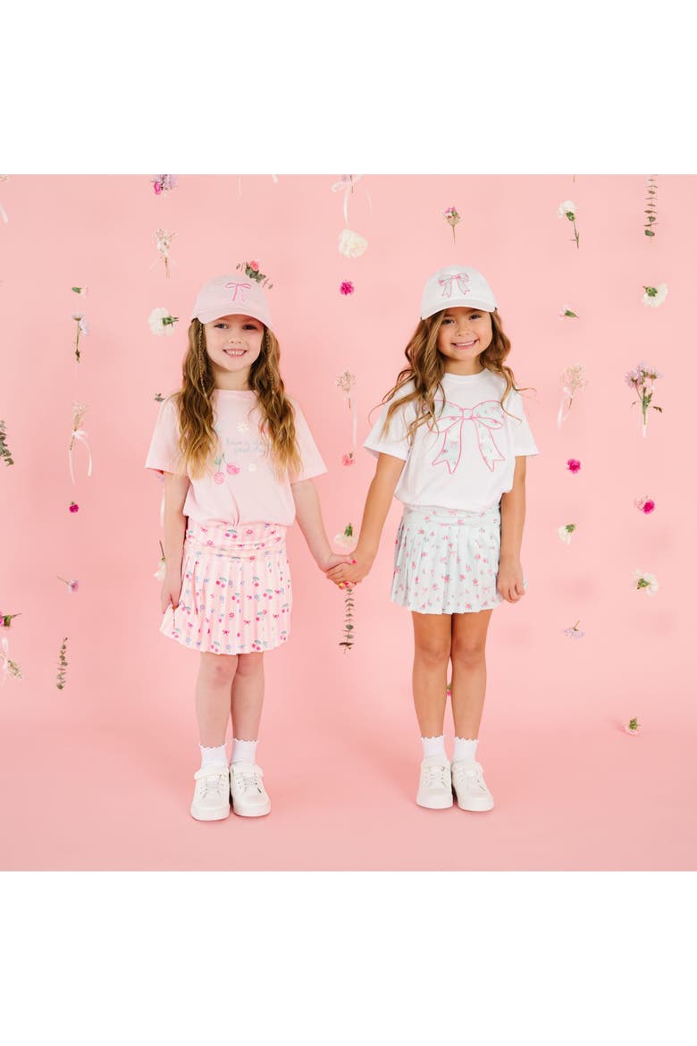 Pink Bow Patch Baseball Hat, Alternate, color, Ballet Pink