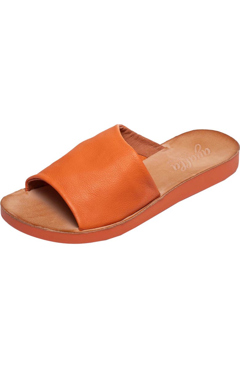 ANTELOPE Ami Leather Slide Sandal, Main, color, Orange