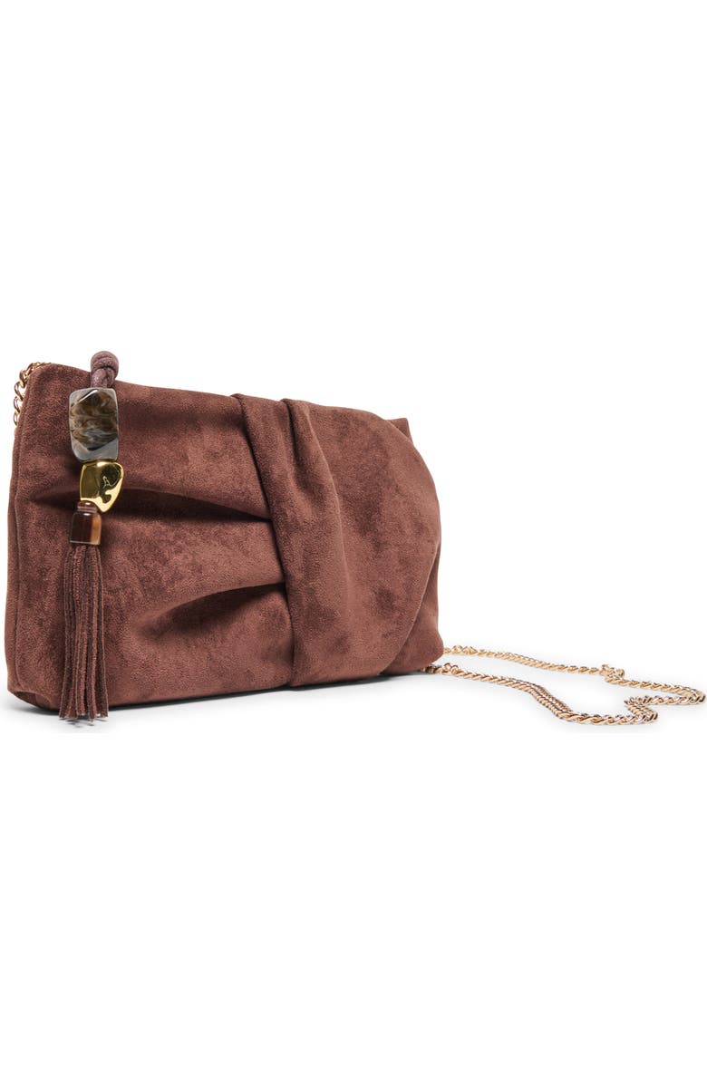 Dolce Vita Louela Tassel Clutch, Alternate, color, Chocolate