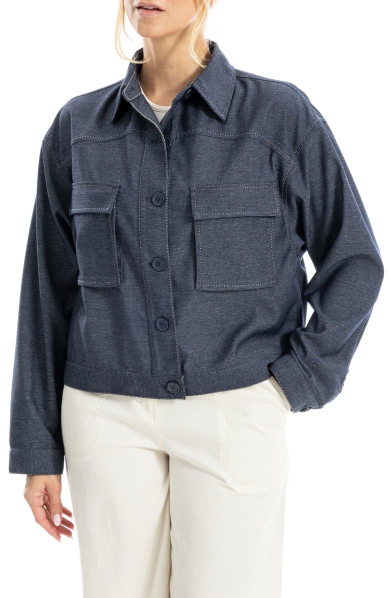 MAX STUDIO Knit Jacket, Alternate, color, Indigo