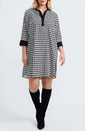 Sloane Houndstooth Cotton Shirtdress