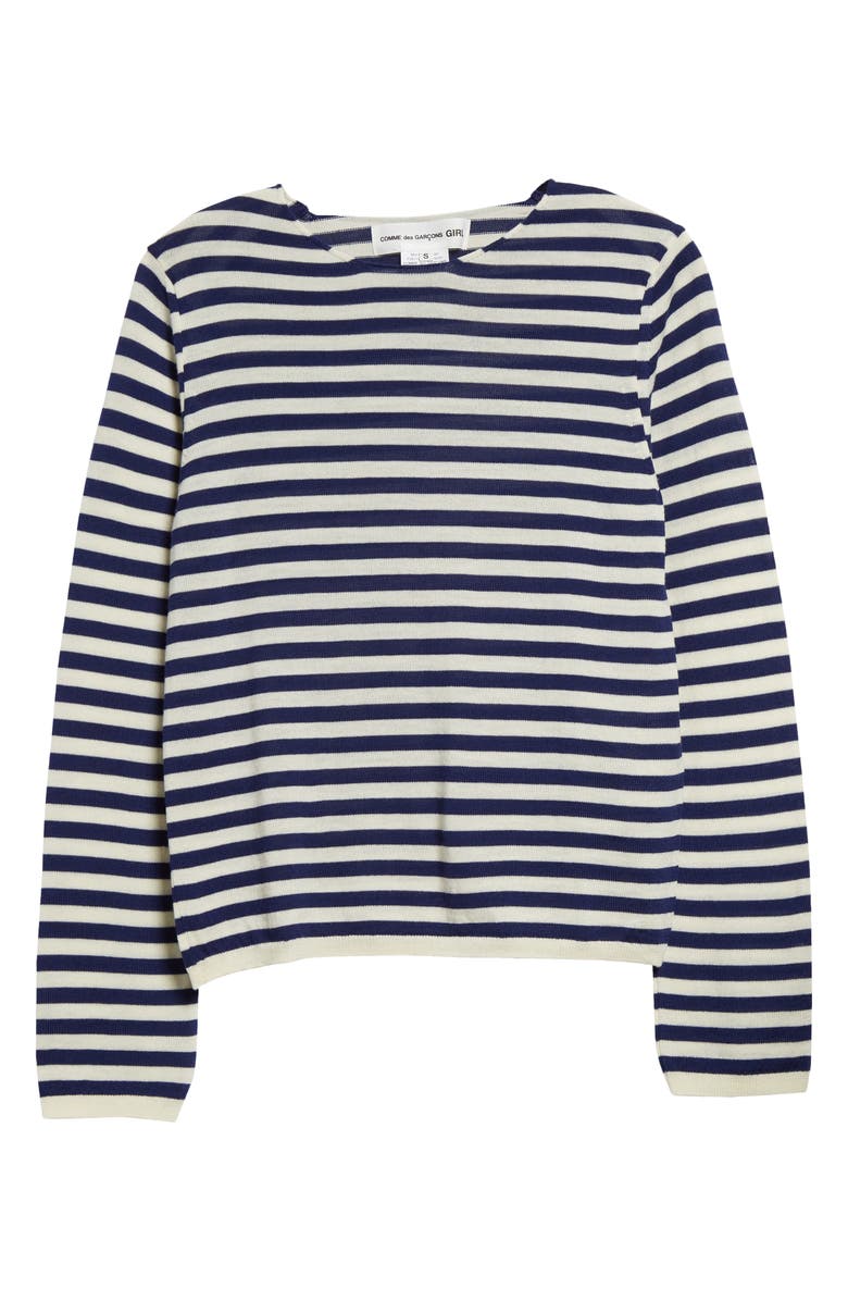 Comme des Garçons Girl Stripe Jersey Sweater, Alternate, color,