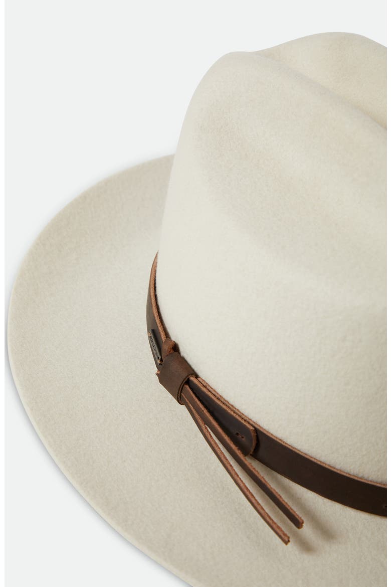 Hitch Ranch Wool Felt Fedora, Alternate, color, OFF WHITE
