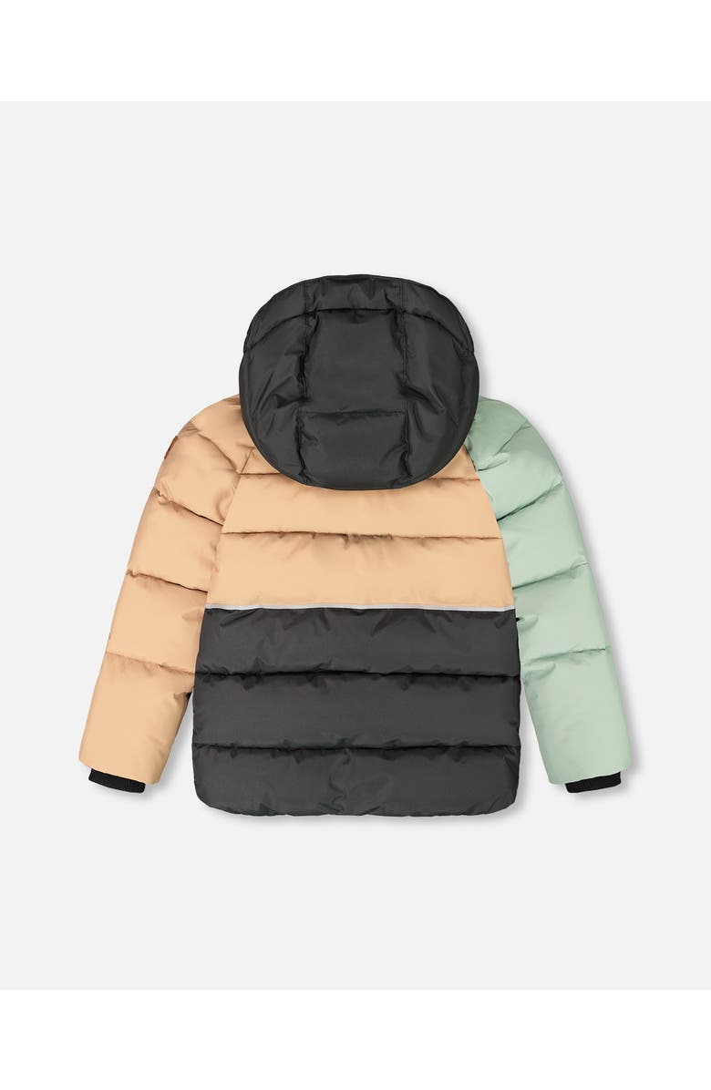 Deux par Deux Boy Colorblocked Puffy Winter Coat, Alternate, color, Black