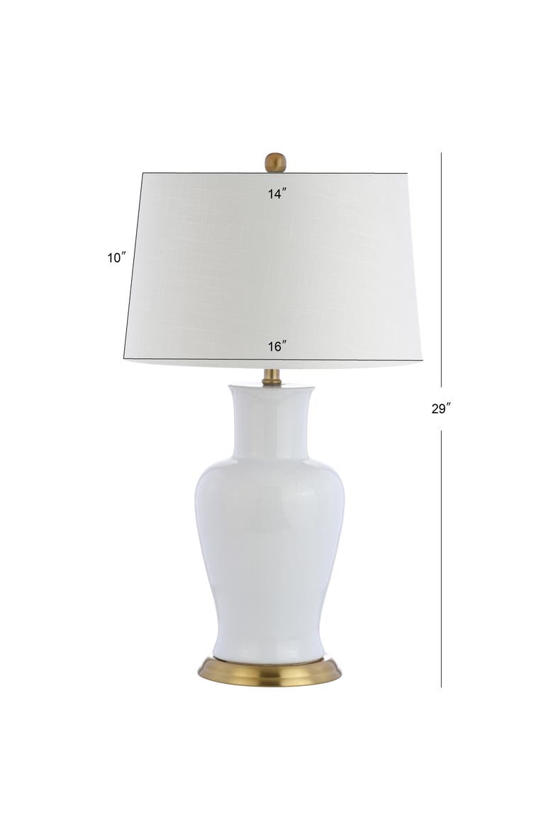 Julian Traditional Classic Ceramic Urn LED Table Lamp, Alternate, color, White/Gold