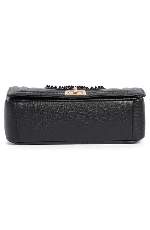 Valentino By Mario Valentino Alice Rockstud Vlogo Leather Shoulder Bag In Black