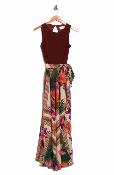 Eliza J Mixed Media Maxi Dress