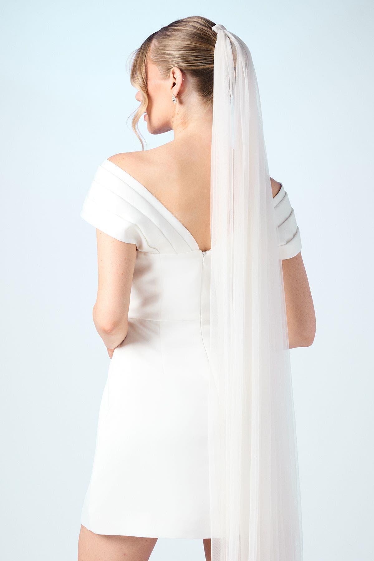Bardot Bridal Mini Dress - image 2