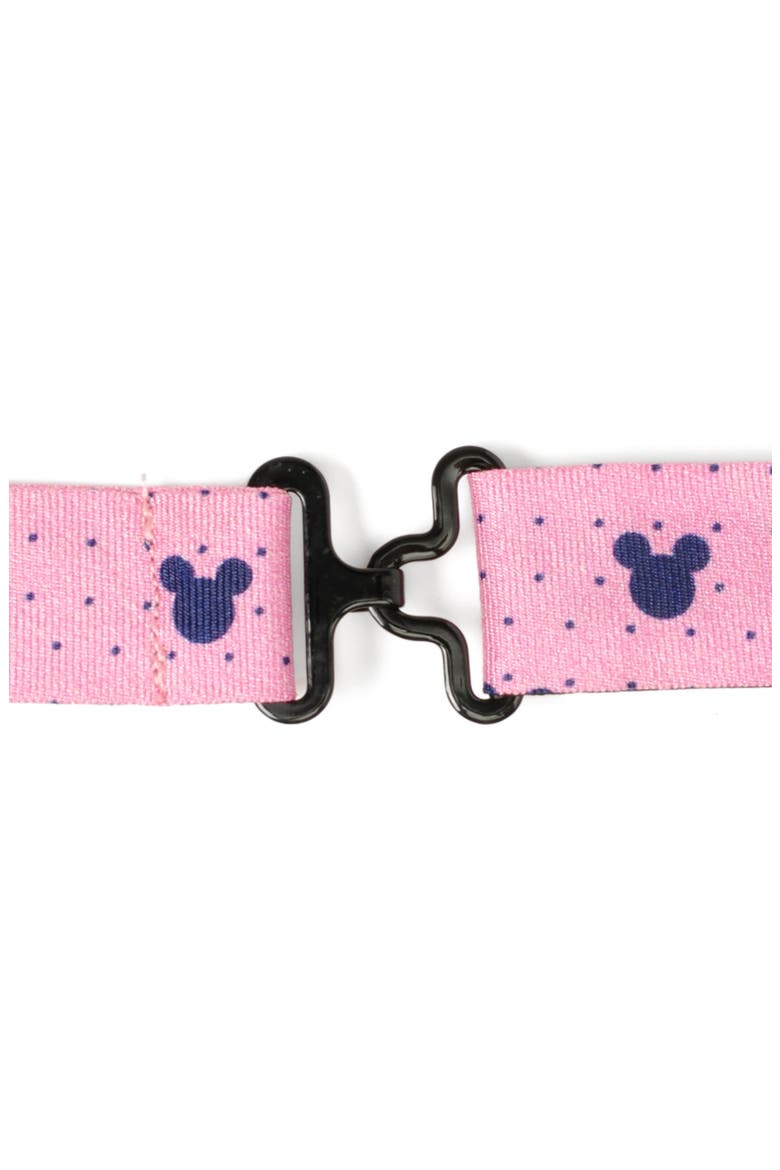 Mickey Mouse Polka Dot Silk Bow Tie, Alternate, color, PINK