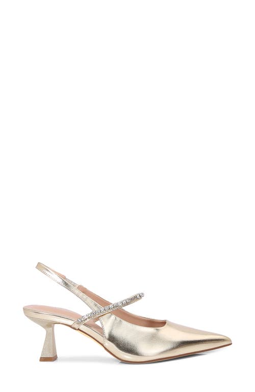 BERNESS BERNESS CAMILLE RHINESTONE POINTED TOE SLINGBACK PUMP