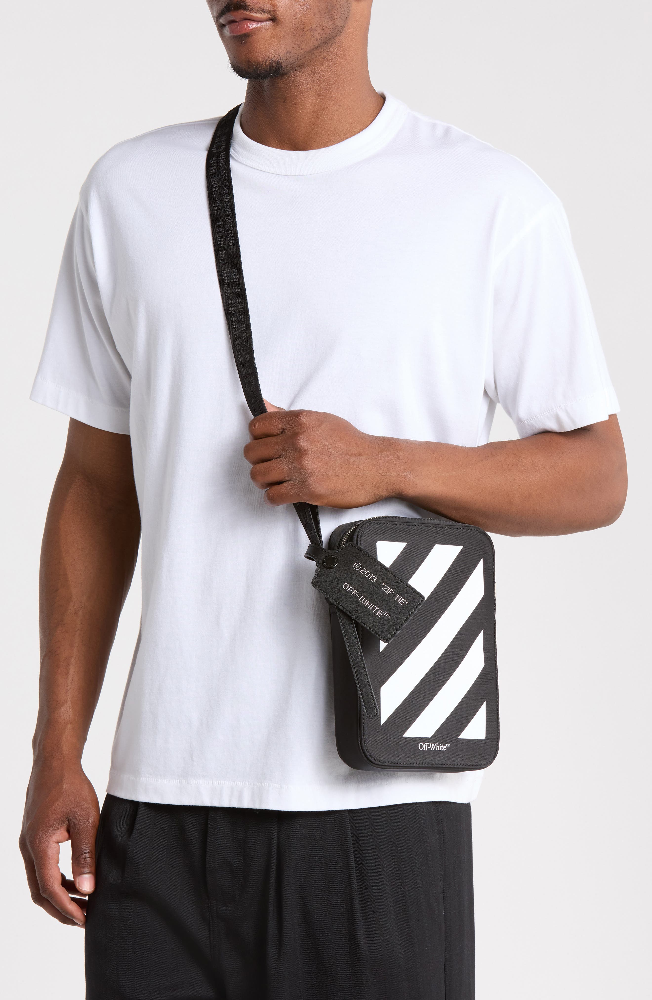 North South Flight Crossbody Bag, Alternate, color, BLACK