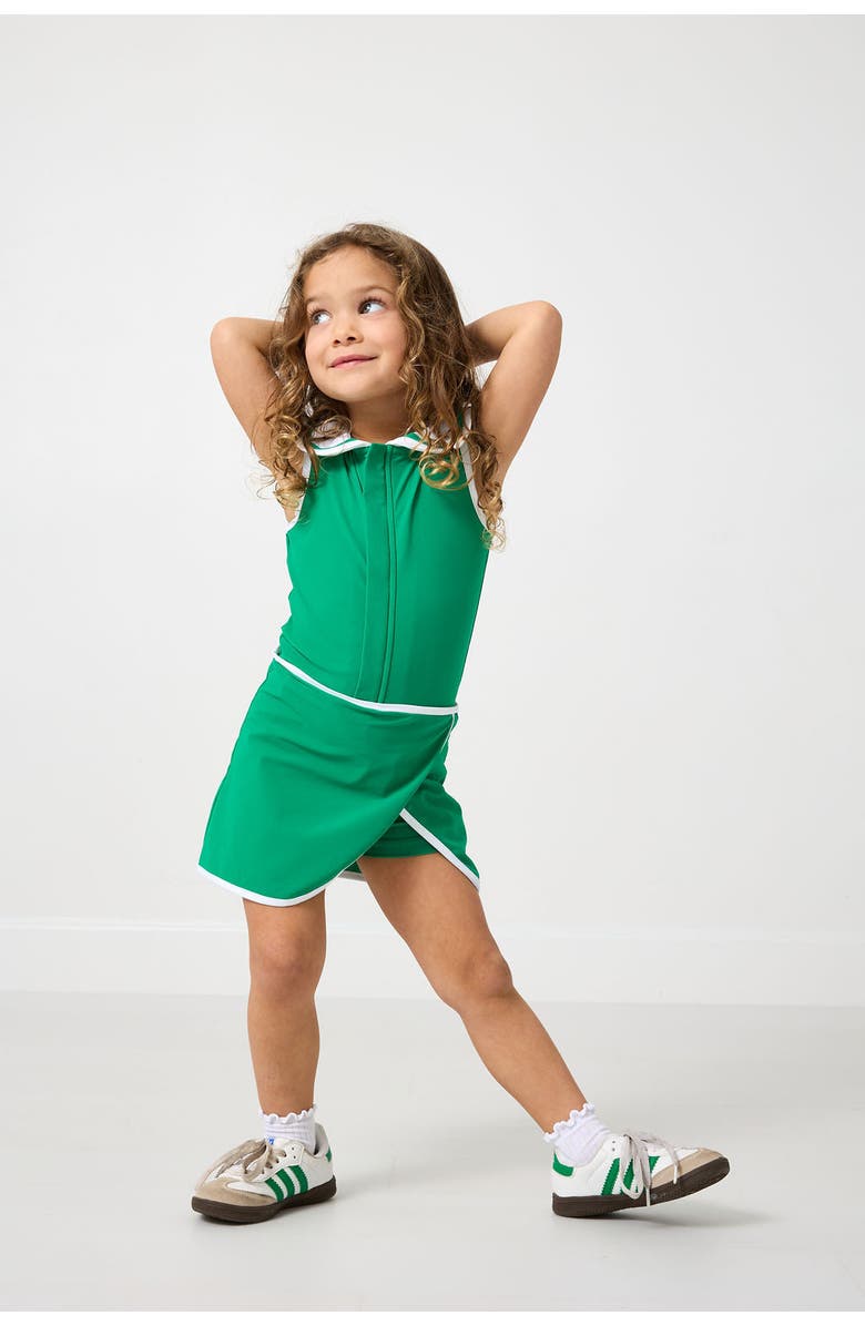 Courtside Kids Tennis Dress, Alternate, color, Kelly Green