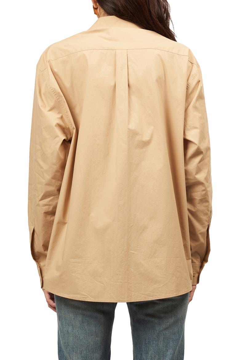 Elianna Oversize Cotton Button-Up Shirt, Alternate, color, INCENSE
