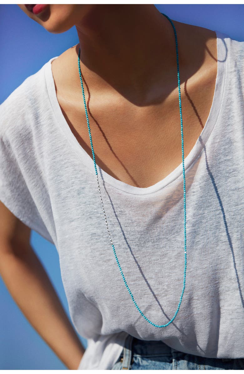 Monica Vinader Mini Nugget Beaded Long Necklace, Alternate, color,