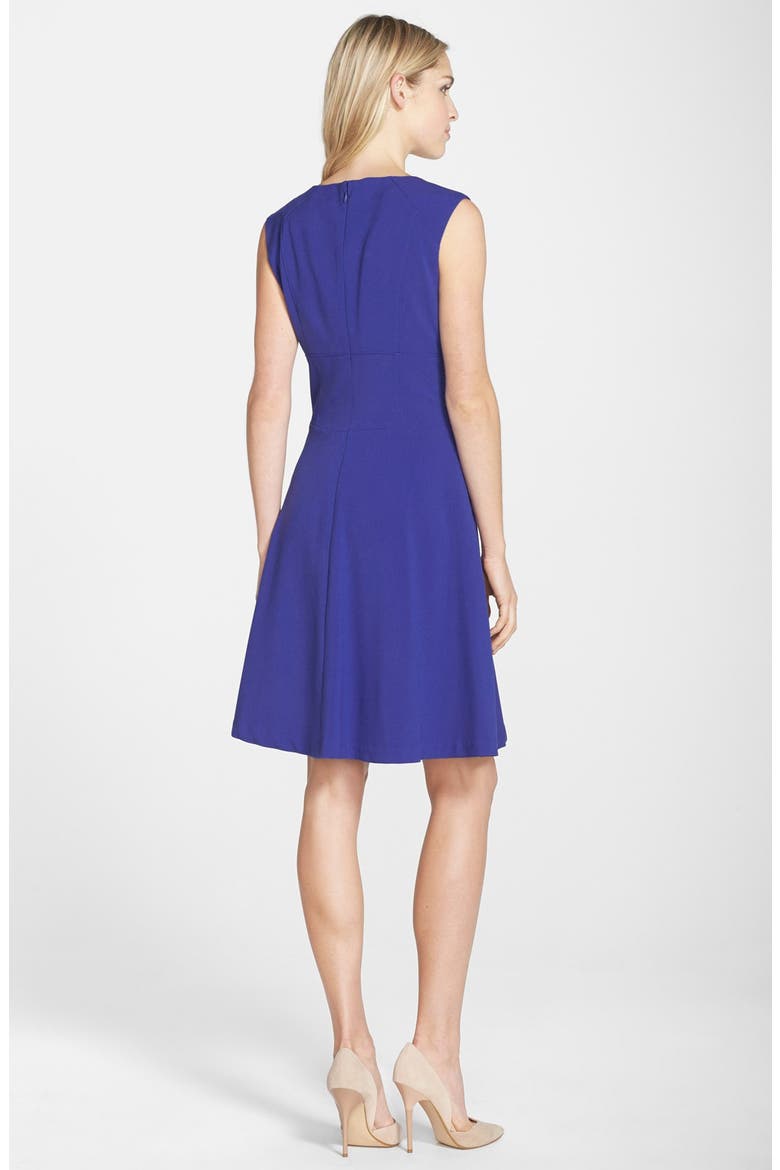 by Andrew Marc Woven Fit & Flare Dress, Alternate, color, AEGEAN