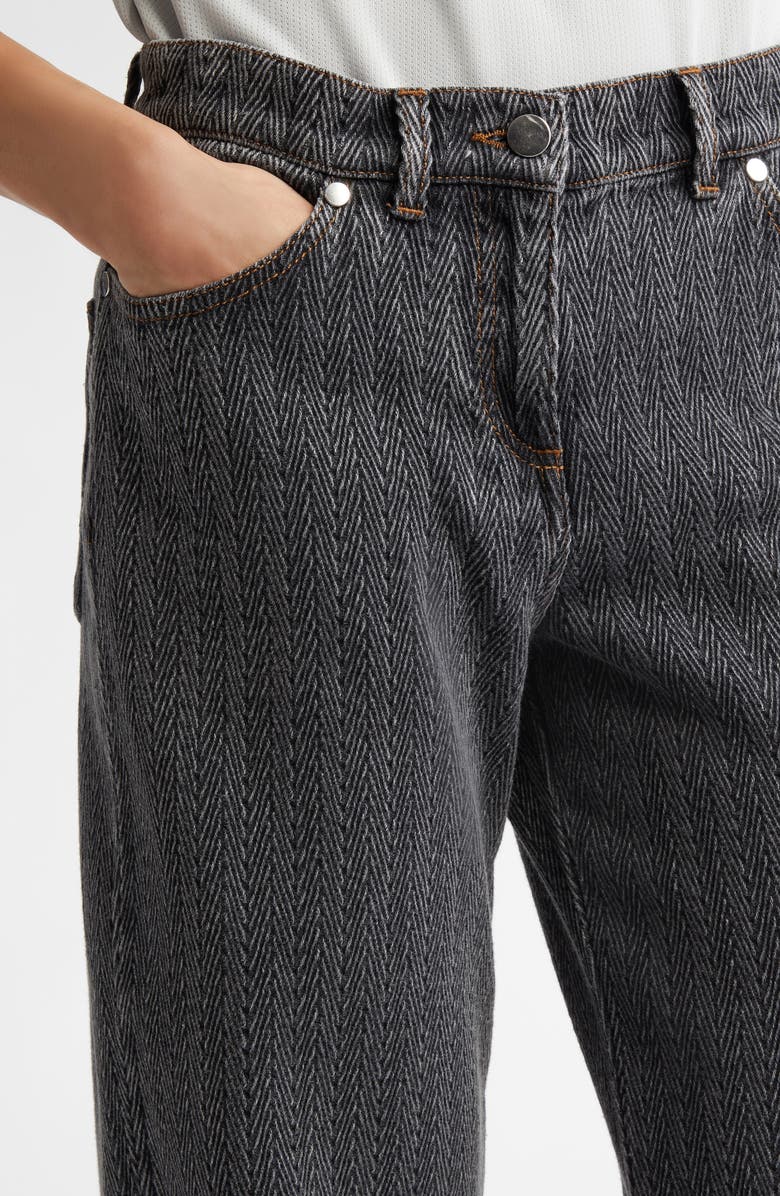 JULIE KEGELS Po Herringbone Straight Leg Jeans, Alternate, color,