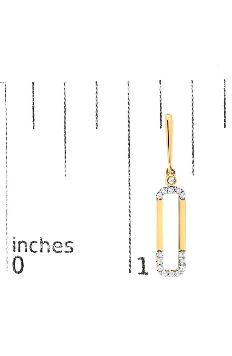 Haus of Brilliance 14K Yellow Gold 1/5 Cttw Diamond Paper Clip Dangle Earrings, Alternate, color, Yellow Gold