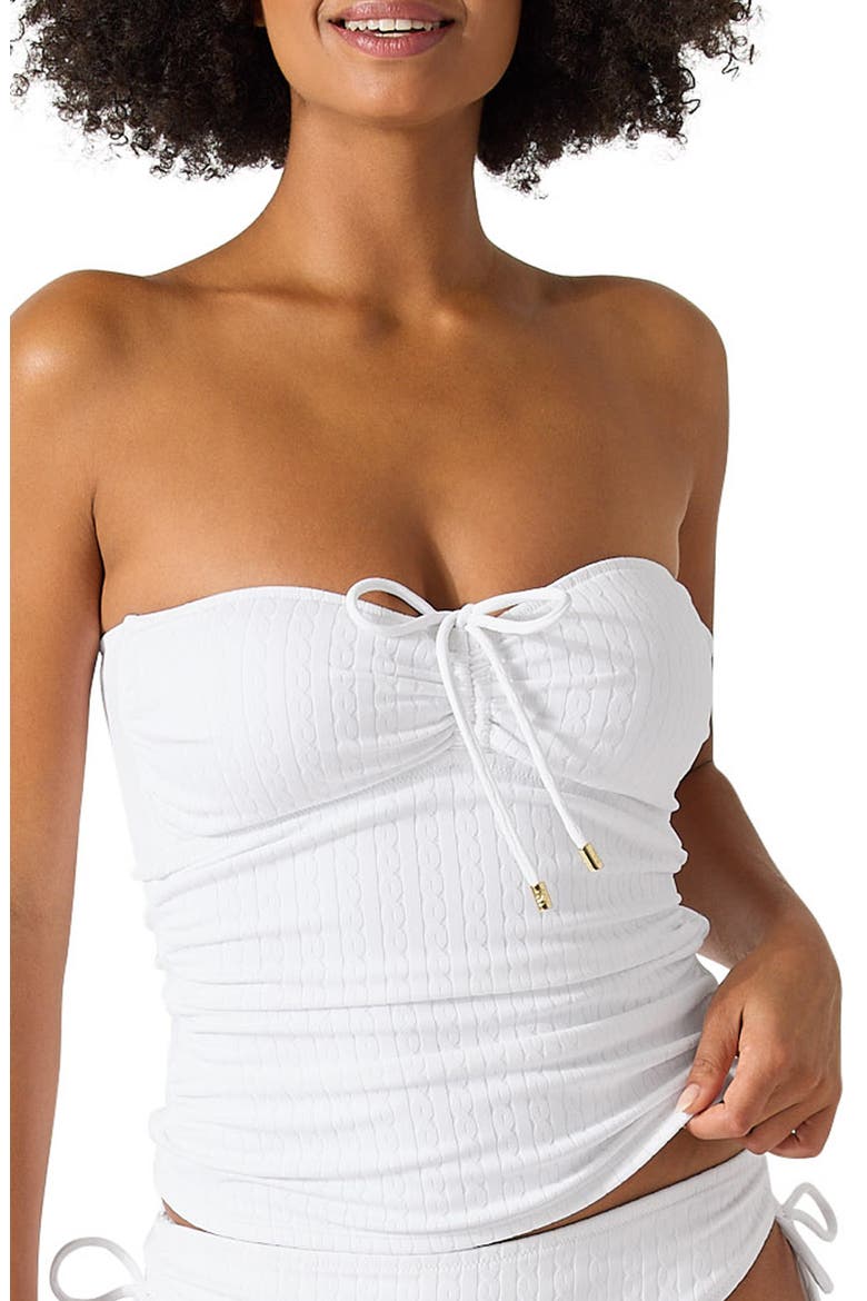 Cable Beach Tie Front Bandini Swim Top, Main, color, WHITE