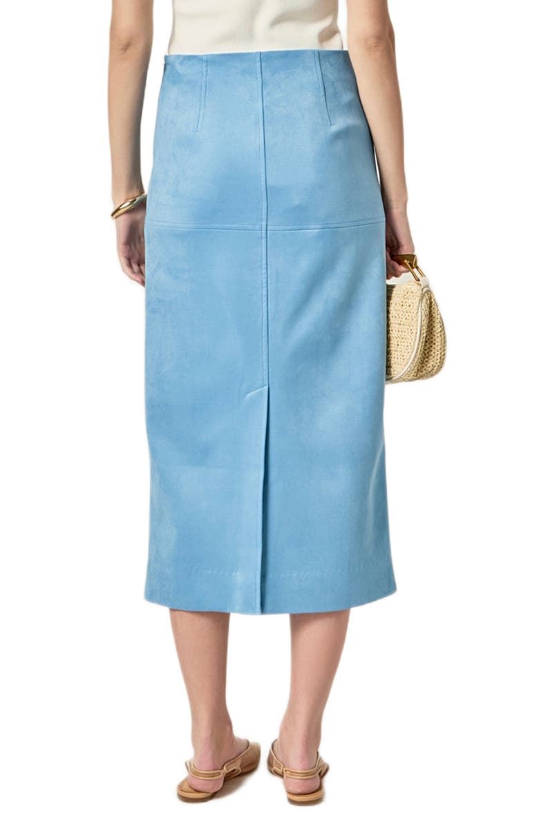 English Factory Faux Suede Midi Skirt, Alternate, color, Slate Blue