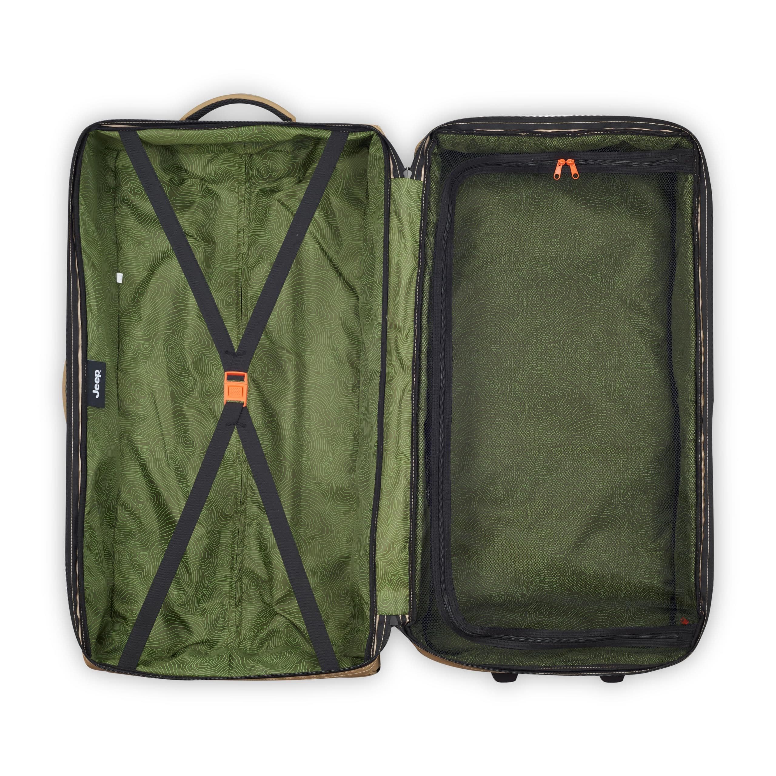 JS006B  31 Inch Two Wheel Rolling Travel Duffle Bag, Alternate, color, Warm Sand