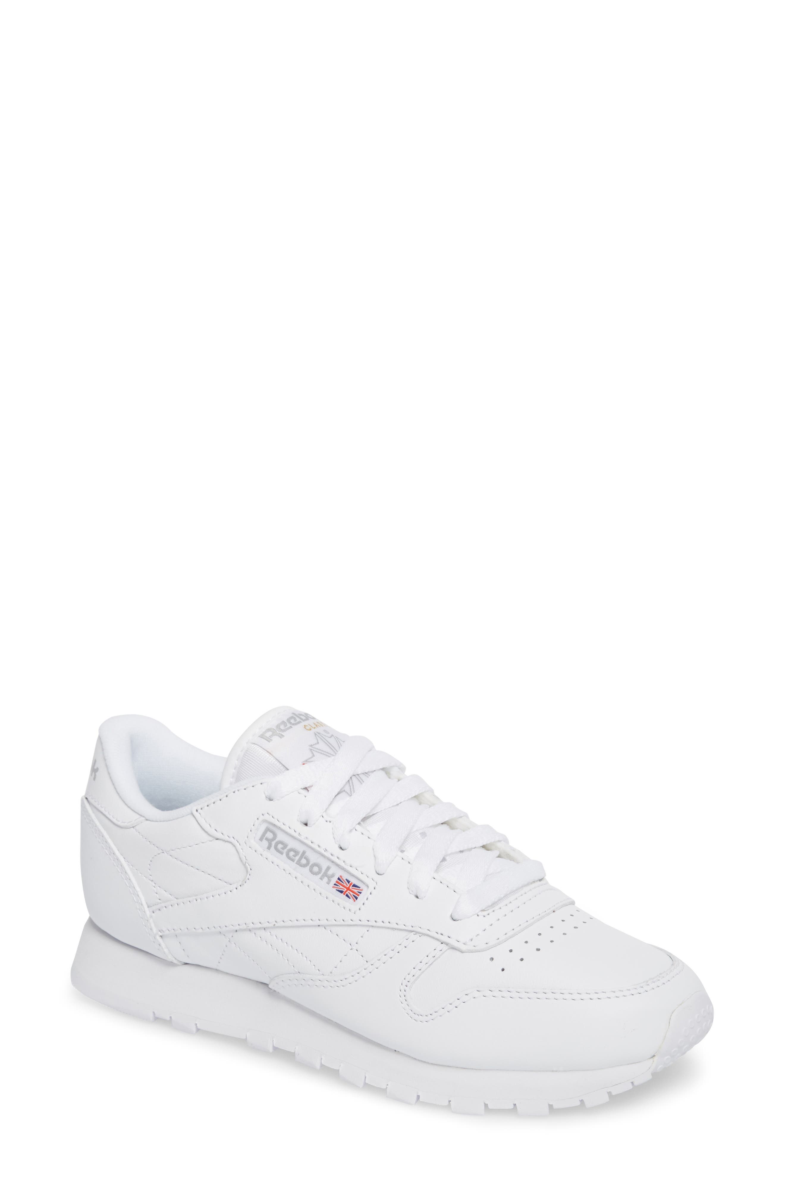 x Maison Margiela Classic Leather Sneaker, Main, color, US-WHITE