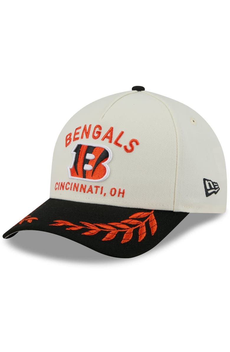 New Era Men's New Era Cream/Black Cincinnati Bengals 2025 NFL Draft 9FORTY A-Frame M-Crown Adjustable Hat, Main, color, Cream