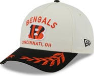 New Era Men's New Era Cream/Black Cincinnati Bengals 2025 NFL Draft 9FORTY A-Frame M-Crown Adjustable Hat