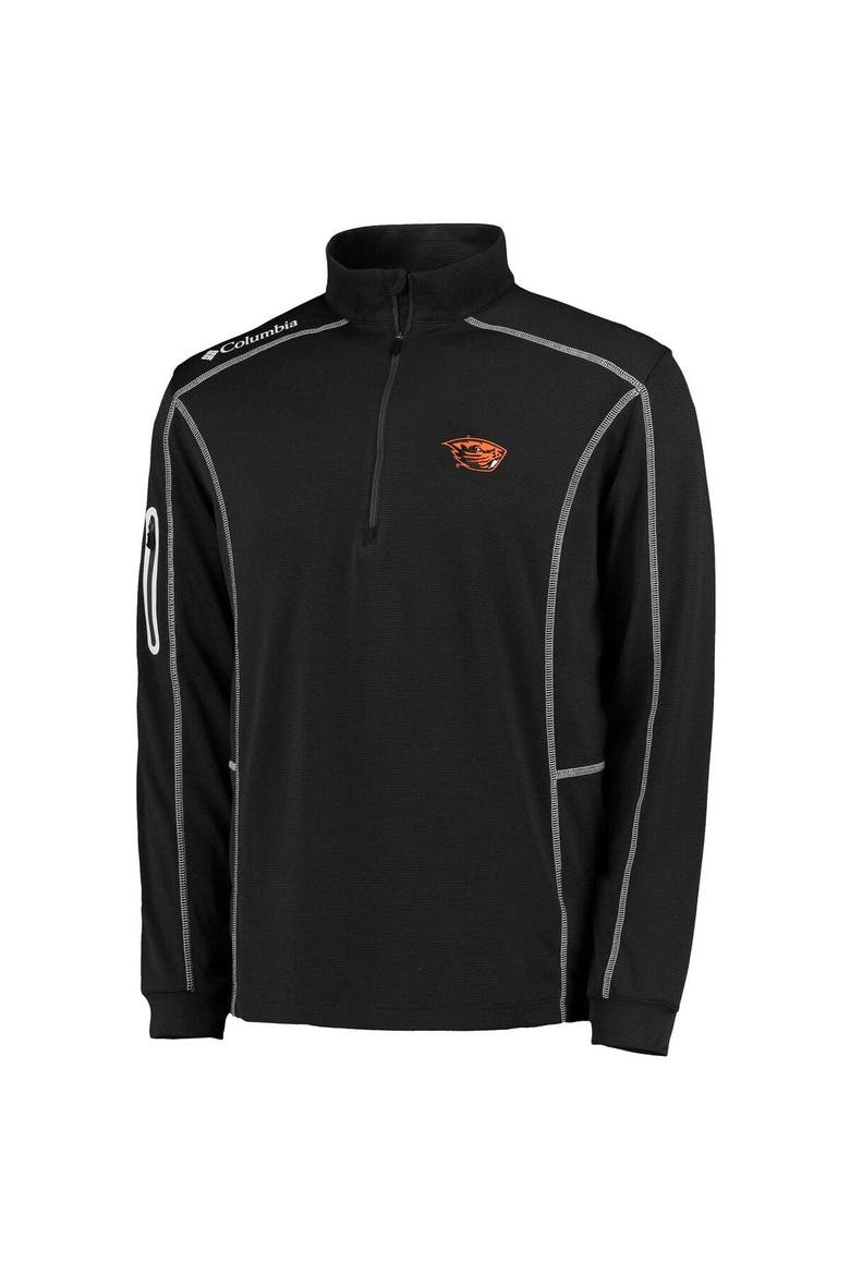 Men's Columbia Golf Black Oregon State Beavers Shotgun Quarter-Zip Pullover, Alternate, color, Black