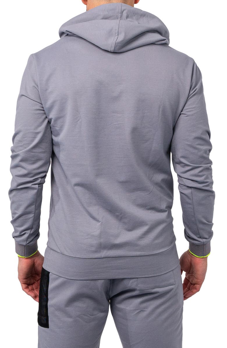Maceoo Net Grey Pocket Hoodie, Alternate, color, Grey