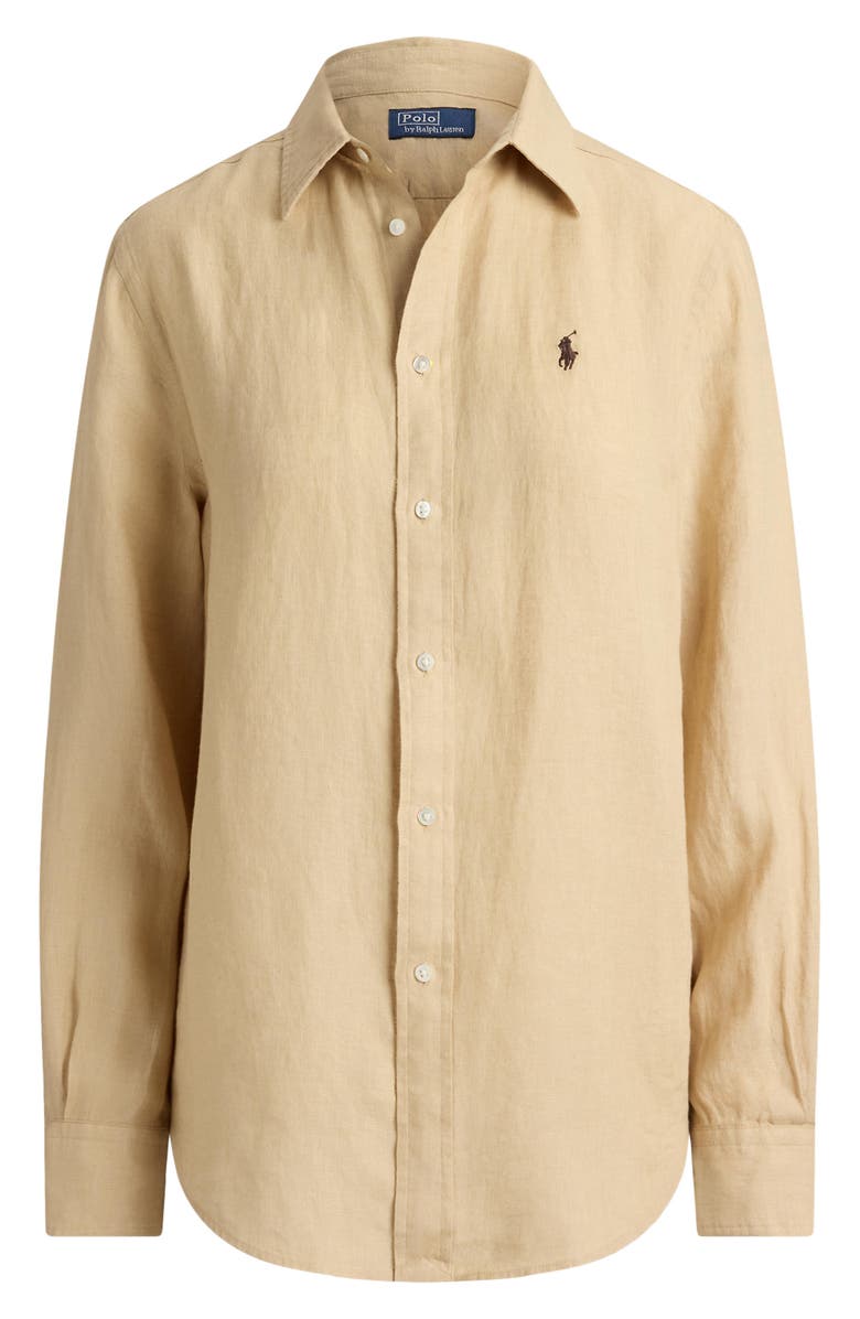 Polo Ralph Lauren Classic Fit Linen Button-Up Shirt, Alternate, color, Dune Tan