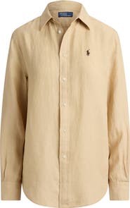 Polo Ralph Lauren Classic Fit Linen Button-Up Shirt