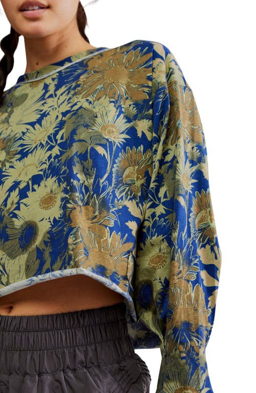 Free People Inspire Floral Boxy Long Sleeve T-shirt