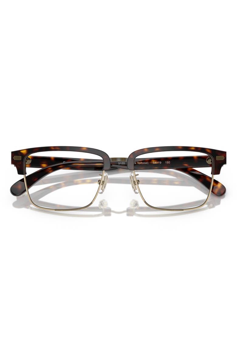 COACH 54mm Square Optical Glasses, Alternate, color, Dark Tortoise / Demo Lens