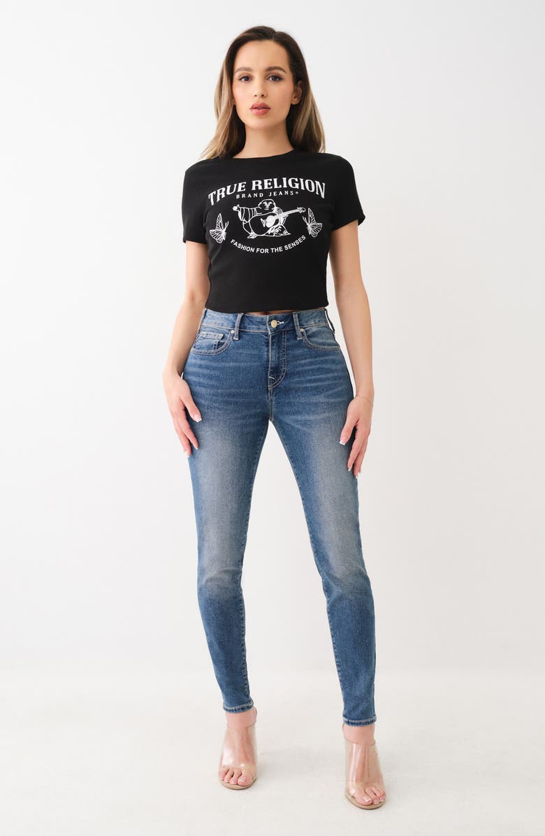 True Religion Brand Jeans Jennie Mid Rise Skinny Jeans, Alternate, color,