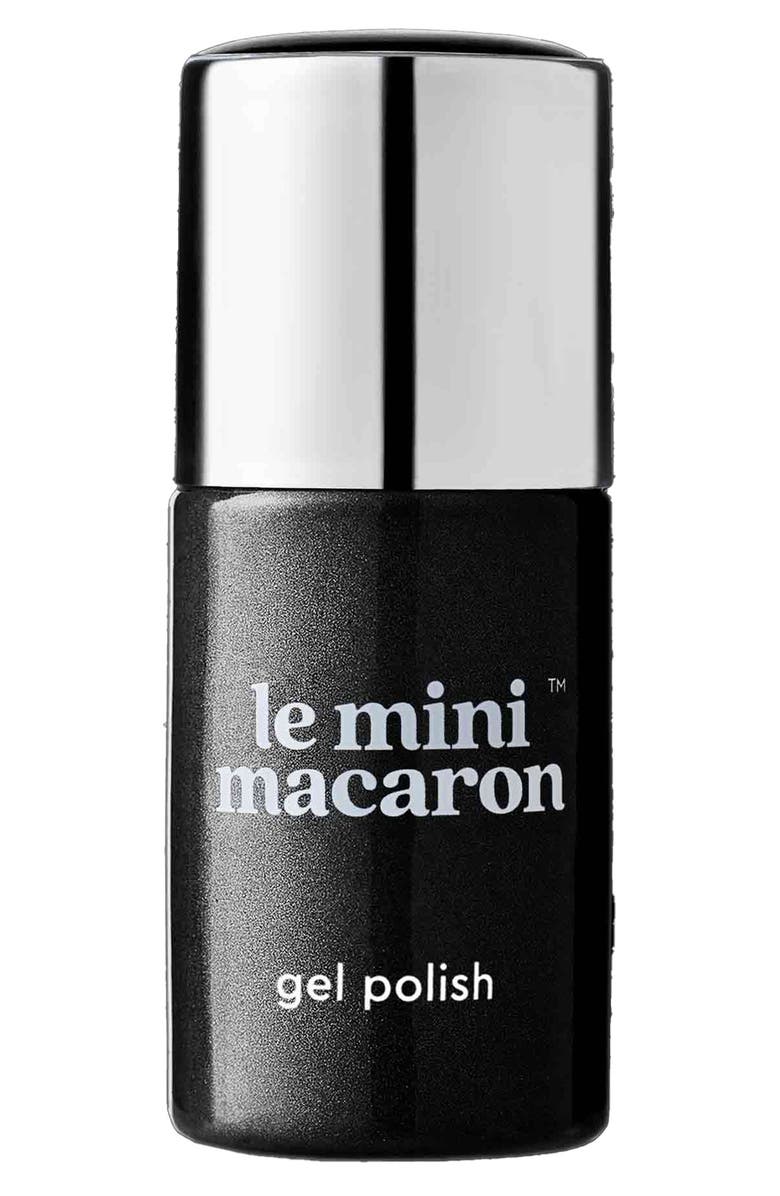 Le Mini Macaron Gel Nail Polish, Main, color, Magie Noire