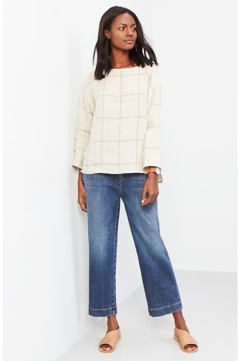 Stretch Crop Straight Leg Jeans, Alternate, color, MAGIN