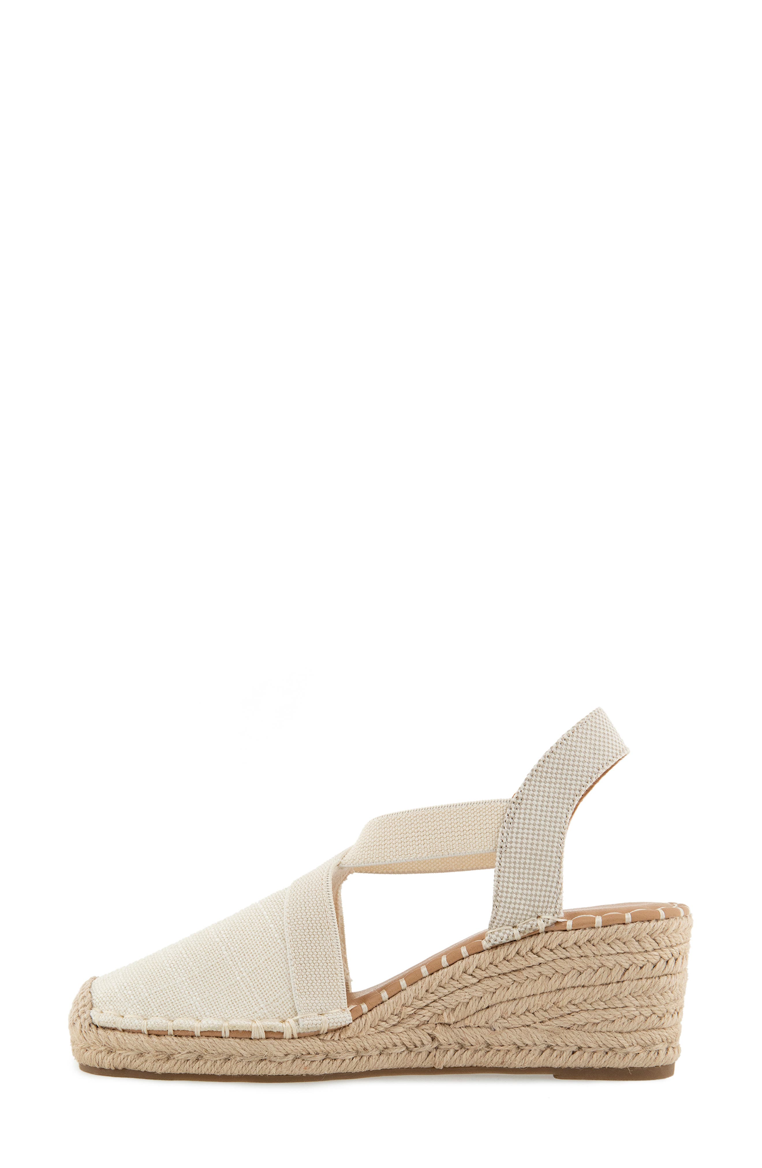Kensie Davina Slingback Wedge Sandal, Alternate, color, Off White