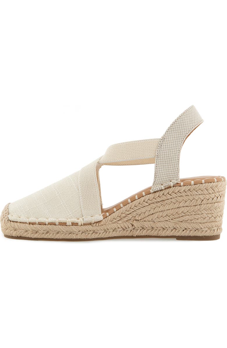 Kensie Davina Slingback Wedge Sandal, Alternate, color, Off White