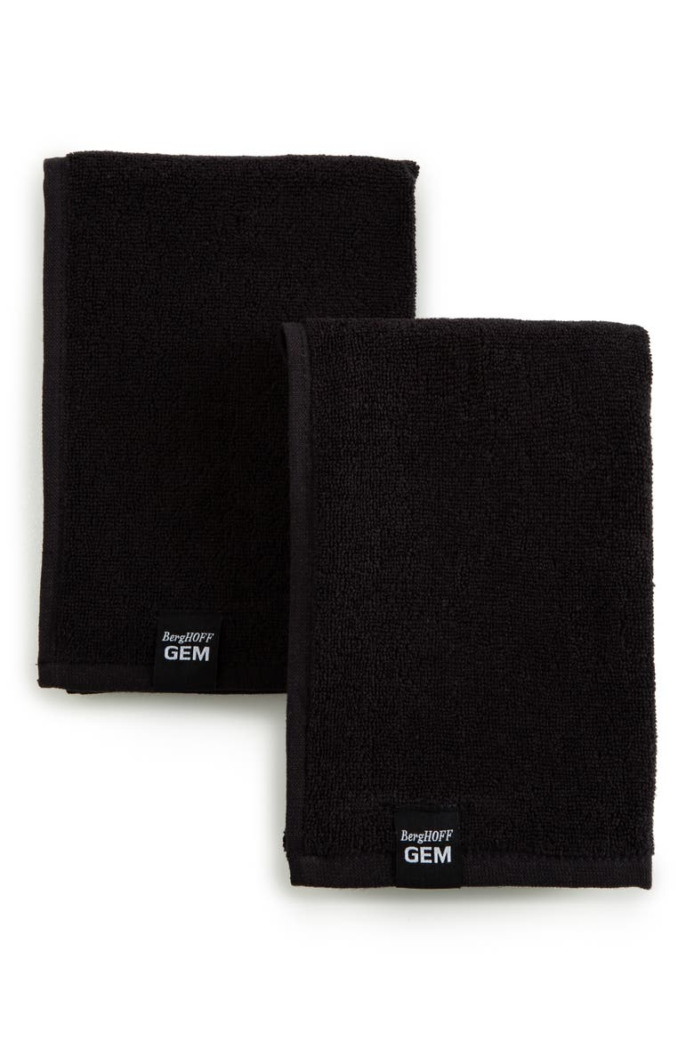 2-Pack Gem Kitchen Towel, Alternate, color, BLACK
