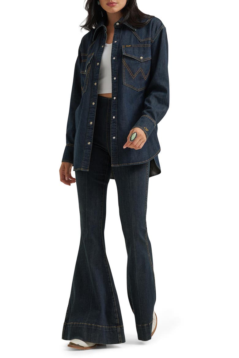 Western Denim Shirt, Alternate, color, SANDRIDER