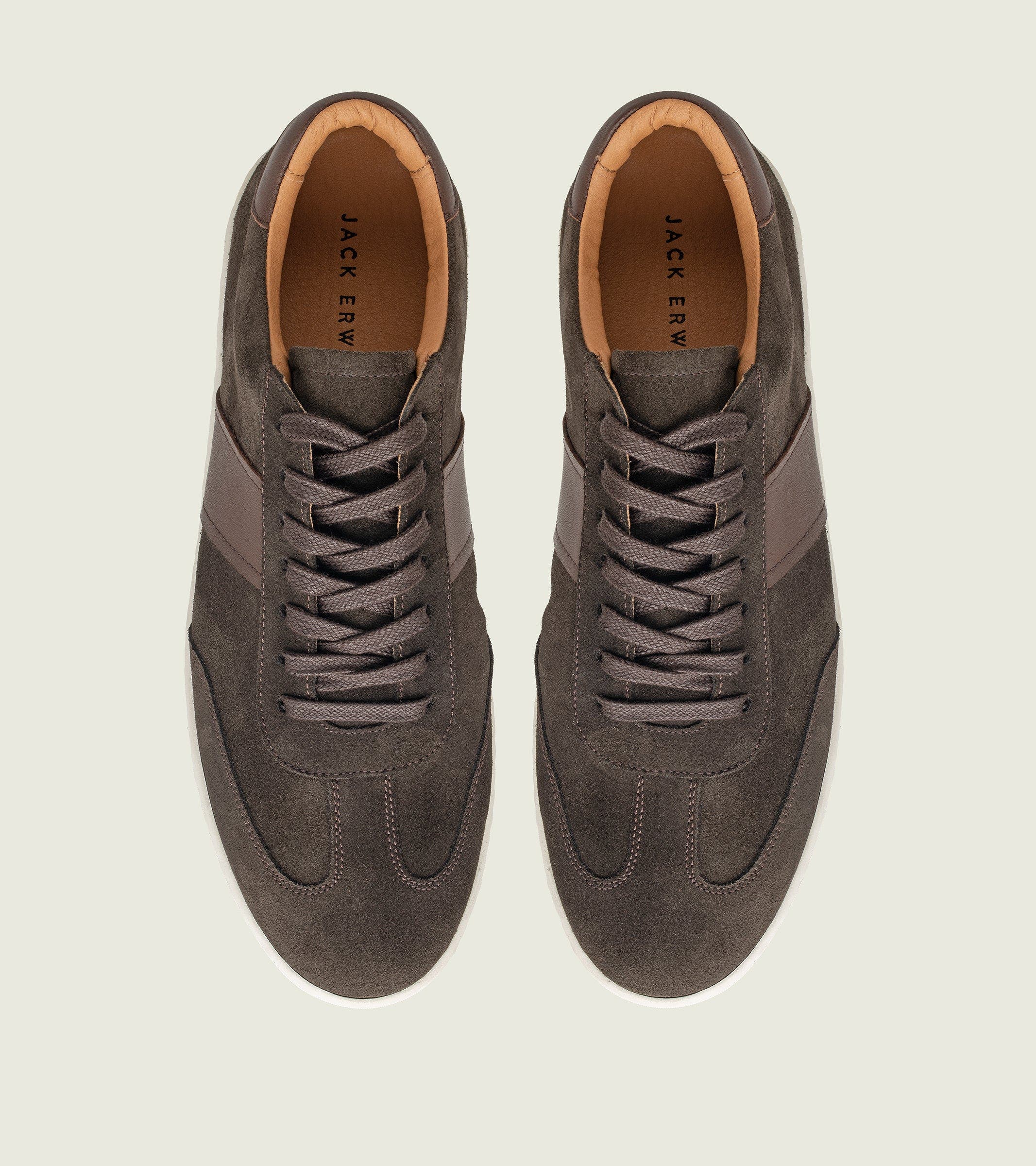 Kendrick Leather T-Toe Sneaker, Alternate, color, Dark Brown Suede