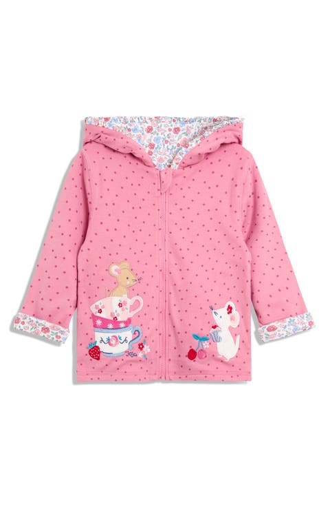 Kids' Mouse & Cupcake Applique Reversible Full-Zip Hoodie (Toddler & Little Kid)