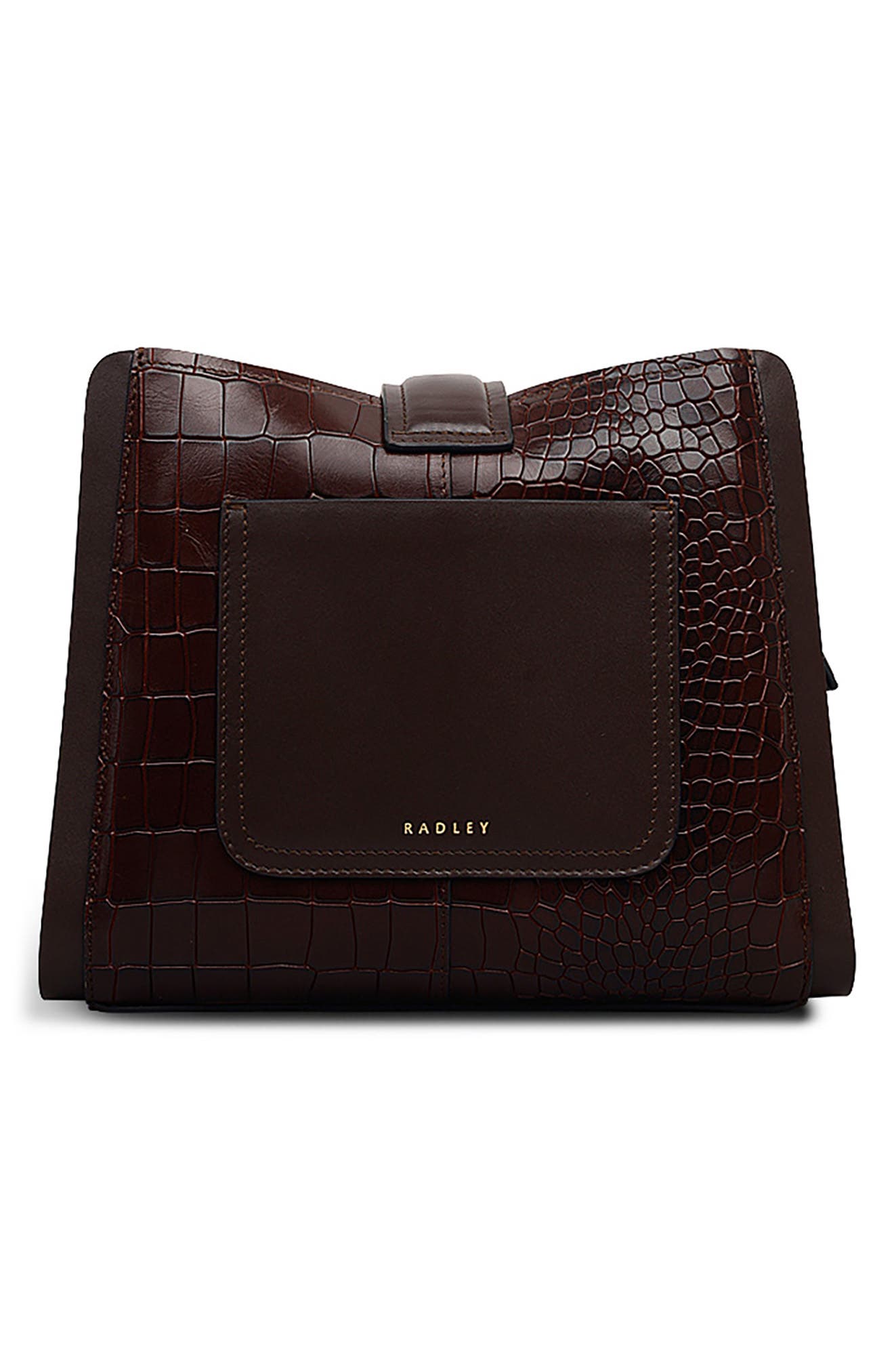 Radley Sloane Croc Embossed Leather Crossbody Bag, Alternate, color, 