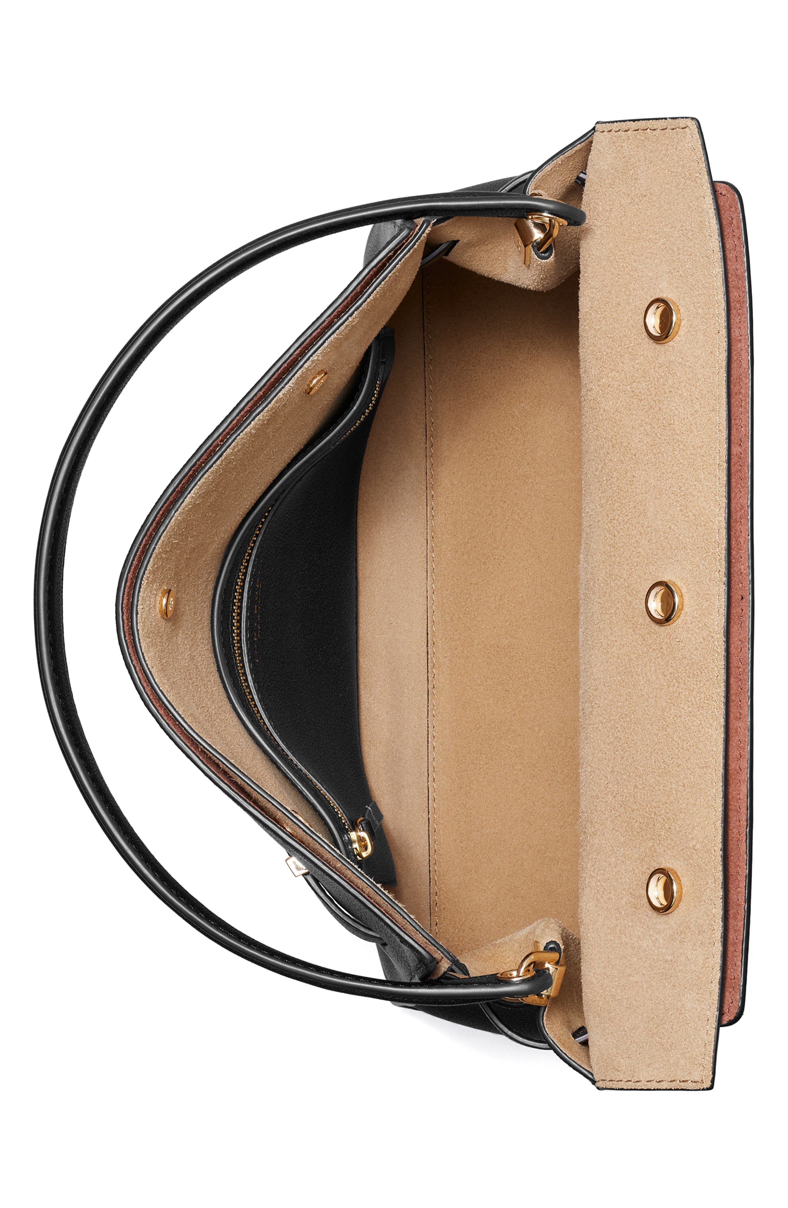 Tory Burch Small Lee Radziwill Leather Double Bag, Alternate, color, 