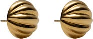 ARGENTO VIVO Ribbed Button Stud Earrings